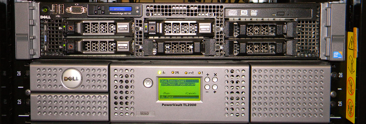 Server and Dell PowerVault Tape Library in PMQ